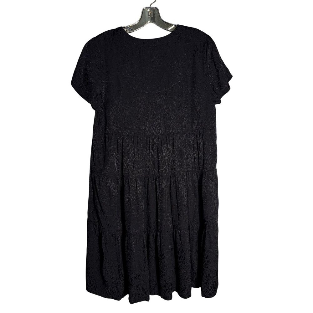 Maeve By Anthropologie Sacha Jacquard Tiered Tunic V-Neck Short Sleeves Small - Picture 4 of 10